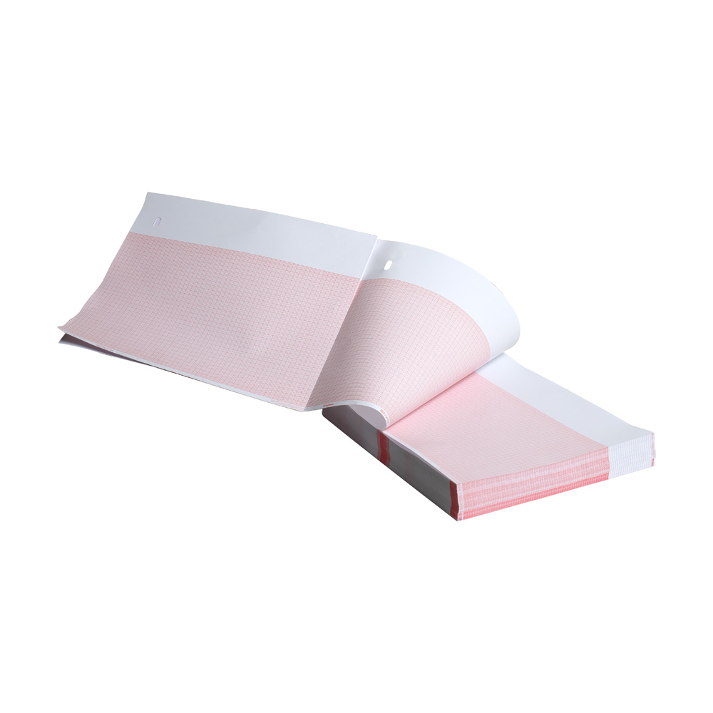 Thermal Grid Paper A Red 155mm Wide Z-Fold Hole Queue