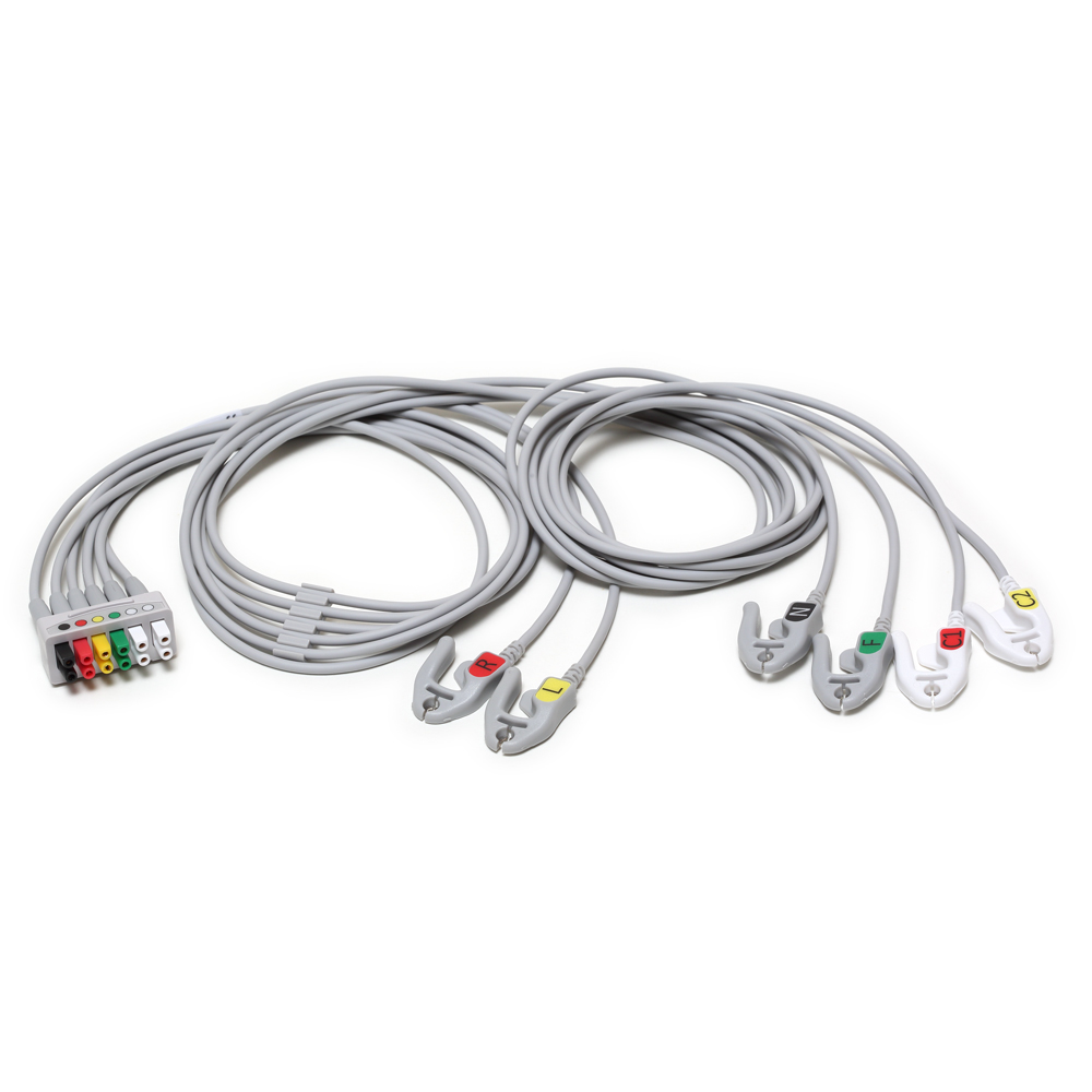ECG Leadwire set, 6-lead, grouped, Grabber, IEC, mix 74 cm/ 29 in, 130 cm/ 51 in ECG Leadwire set, 6-lead, grouped, Grabber, IEC, mix 74 cm/ 29 in, 130 cm/ 51 in