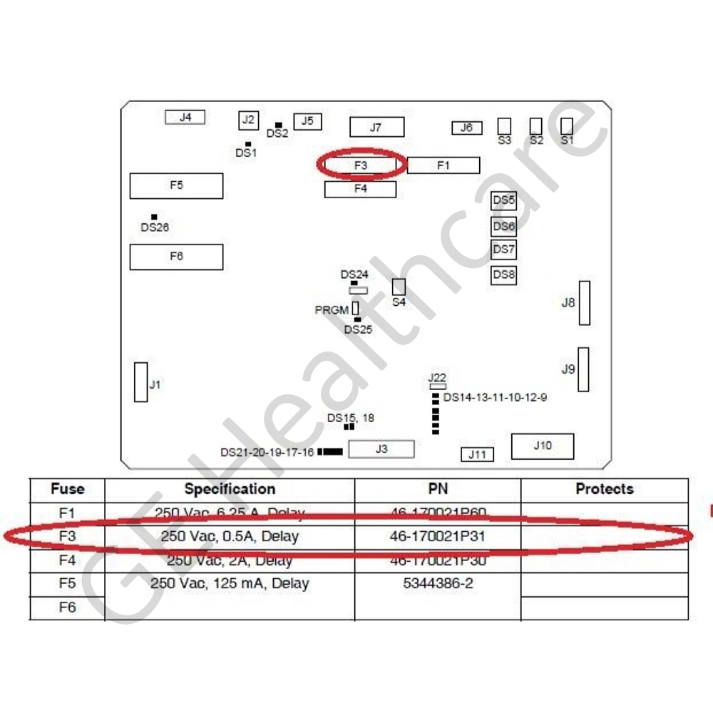 One-Half a 250V Slow-Blow Fuse Type 3AG 1.25 Approximate One-Half a 250V Slow-Blow Fuse Type 3AG 1.25 Approximate
