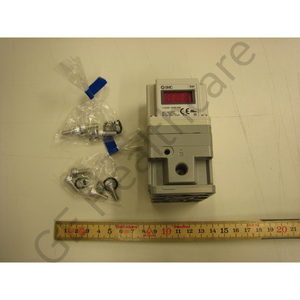 E P regulator for continuous mounting