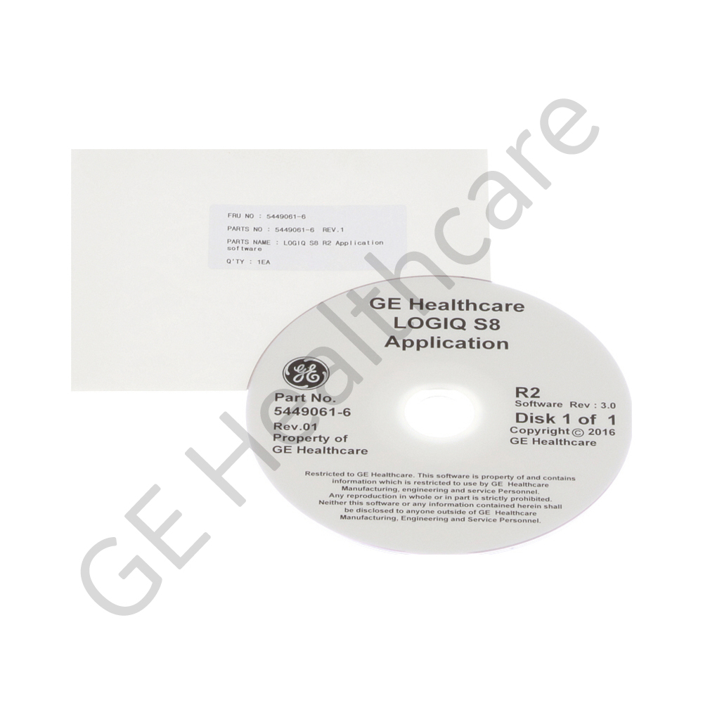 LOGIQ S8 R2 Application software 5449061-6 LOGIQ S8 R2 Application software 5449061-6
