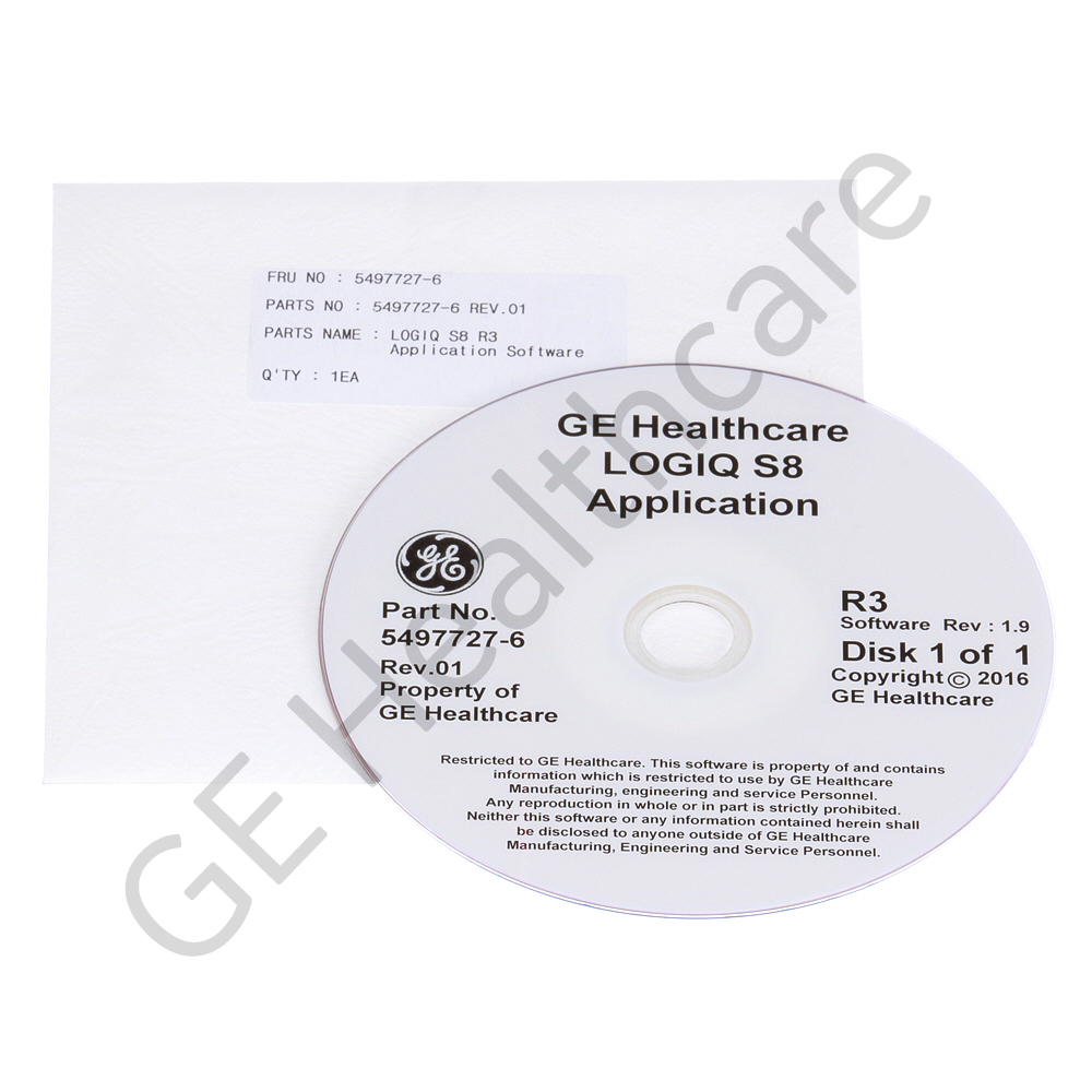 LOGIQ S8 R3 Application Software 5497727-6 LOGIQ S8 R3 Application Software 5497727-6