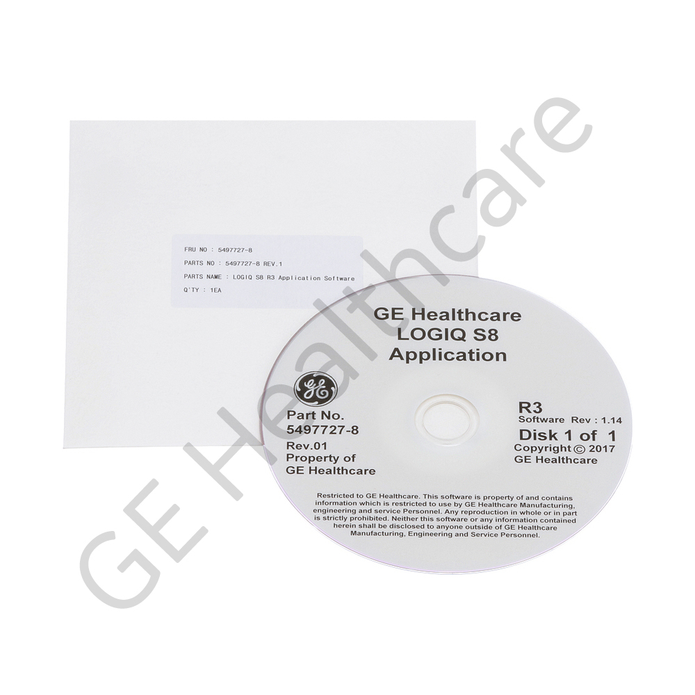 LOGIQ S8 R3 Application Software 5497727-8 LOGIQ S8 R3 Application Software 5497727-8