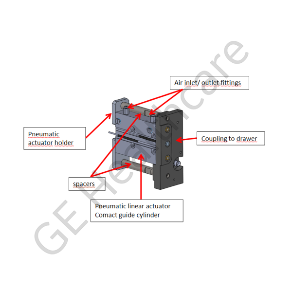 FL2 Cassette drawer left actuator FL2 Cassette drawer left actuator