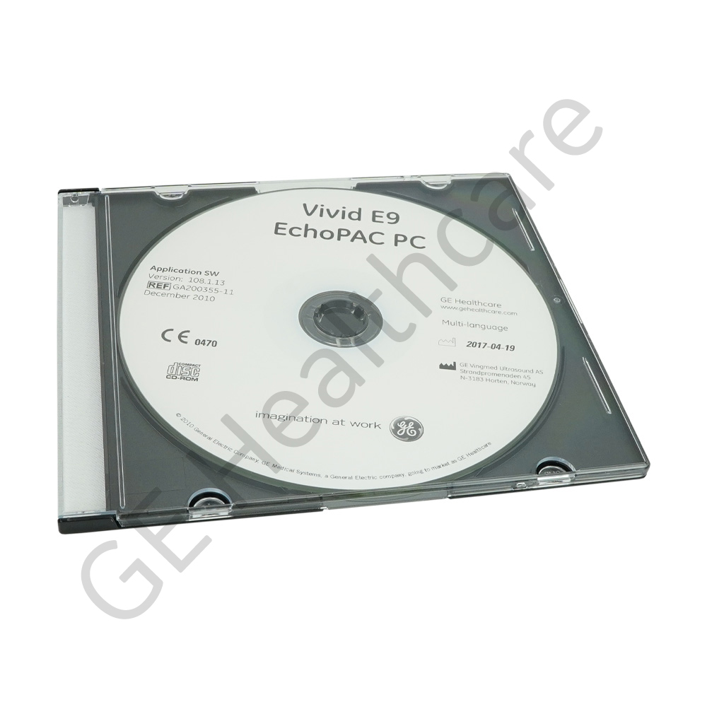 Application Software 108.1.13 for Vivid E9 and EchoPAC BT09 Application Software 108.1.13 for Vivid E9 and EchoPAC BT09