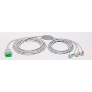 ECG Trunk Cable, 3-ld w/ integrated grabber leadwire, IEC, 3.6 m/12 ft. ECG Trunk Cable, 3-ld w/ integrated grabber leadwire, IEC, 3.6 m/12 ft.